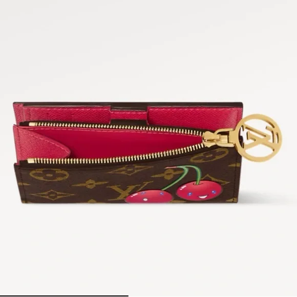 🍒 Louis Vuitton Cherry Murakami LV x TM Lisa Wallet M13420 - Picture 3 of 7